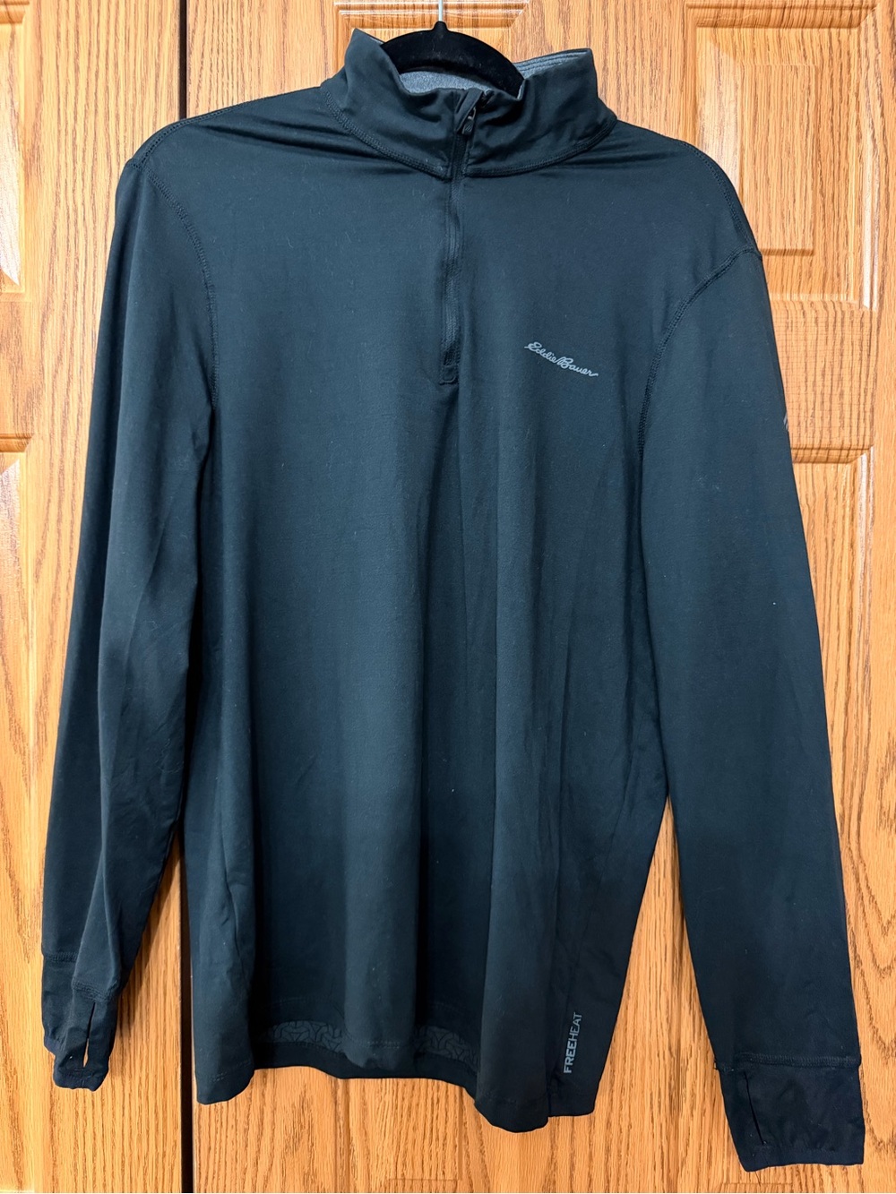 Eddie Bauer Black Long-Sleeve Quarter-Zip Pullover
